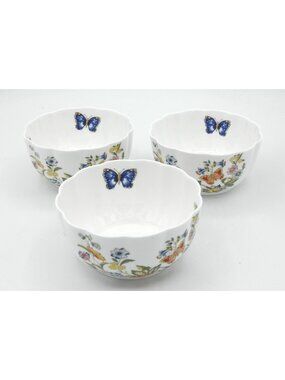Cottage Garden by Aynsley 4 Inch Variete Bowls Set of 3 Pattern Code:  AYNOGA